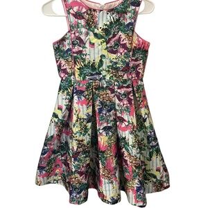 Pippa & Julie Vibrant Floral Dress - Pink and Green Easter dress formal wedding
